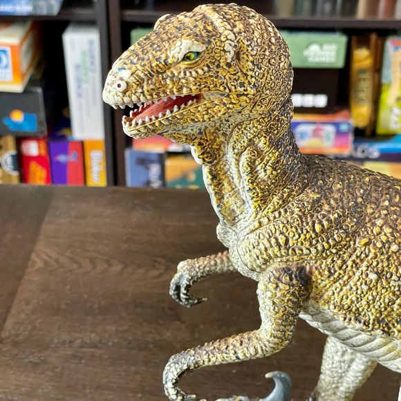 Vintage Large Dinosaur Toy Dino Dromaeosaurids Figure Velociraptor Deinonychus - Picture 4 of 16